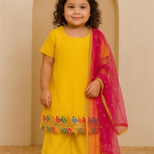 Toddler kurti plazzo punjabi suit girls Indian outfit