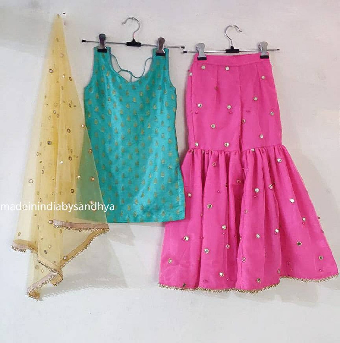 Purple- Infant Girl's Gharara Dress