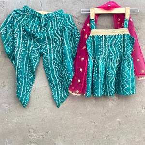Baby Girl Punjabi salwar kameez Patiala Suits Indian outfits Girls festival wear dhoti dresses