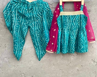 Baby Girl Punjabi salwar kameez Patiala Suits Indian outfits Girls festival wear dhoti dresses