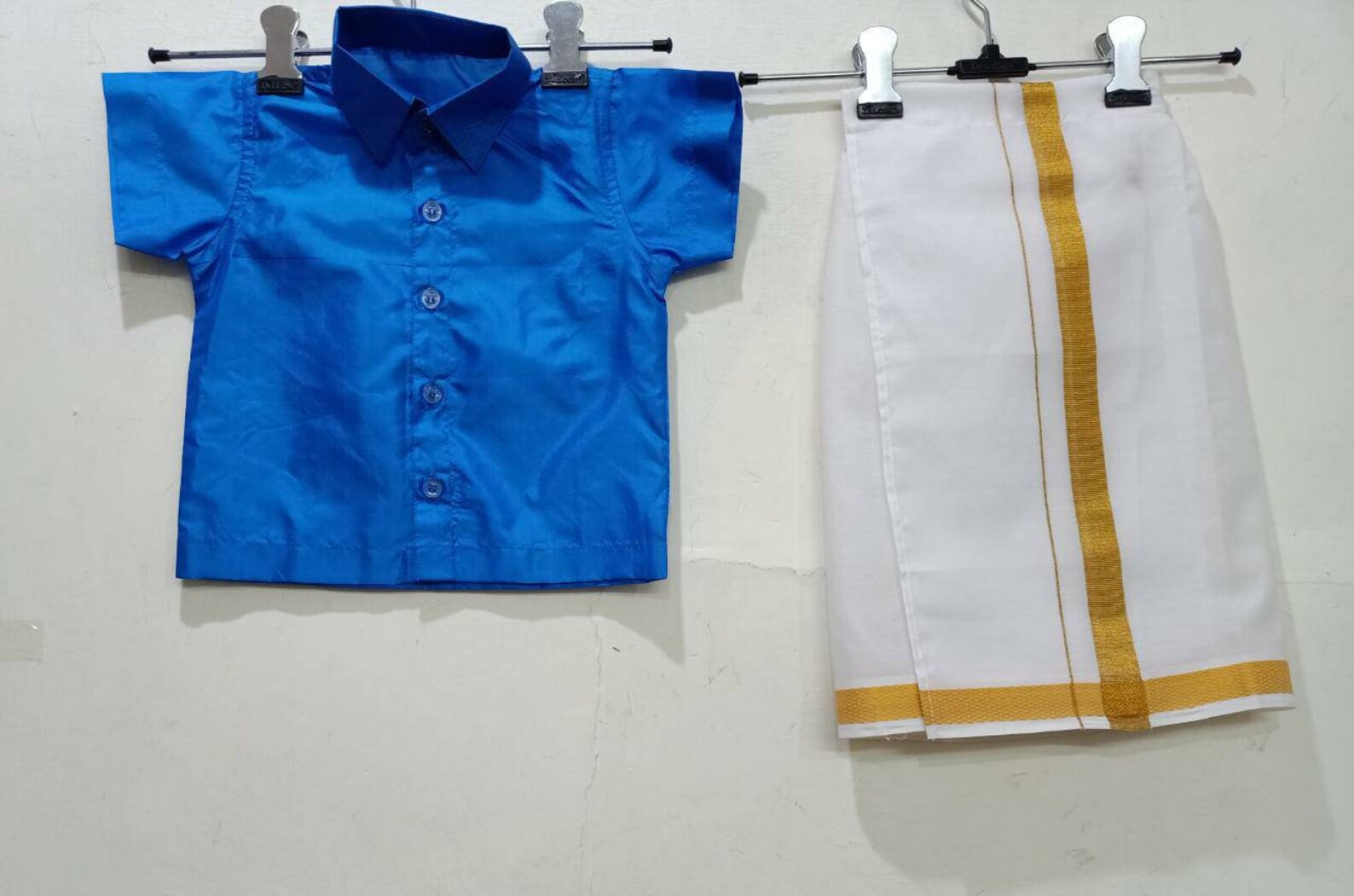 Indian Traditional Vishu Onam Dress Baby Boy Clothing Blue Etsy