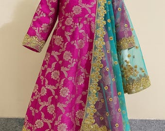 Trajes indios para niñas pequeñas: Anarkali salwar kameez