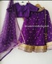 Kids lehenga choli dupatta Indian ethnic girls kids wedding wear purple  skirt print blouse dress custom made lengha chunni baby girls dress 