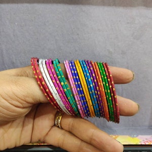 Girls kids bangles Indian metal Bangle set of 22 pcs baby girl multi colour churiya bracelet sets