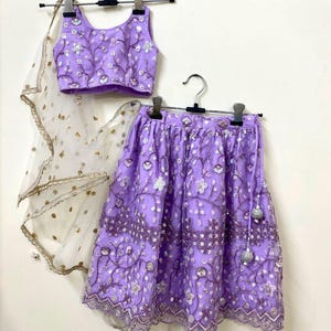 kids girl indian outfits lehenga baby girls wedding embroidery children&#39;s dress custom made lengha chunni