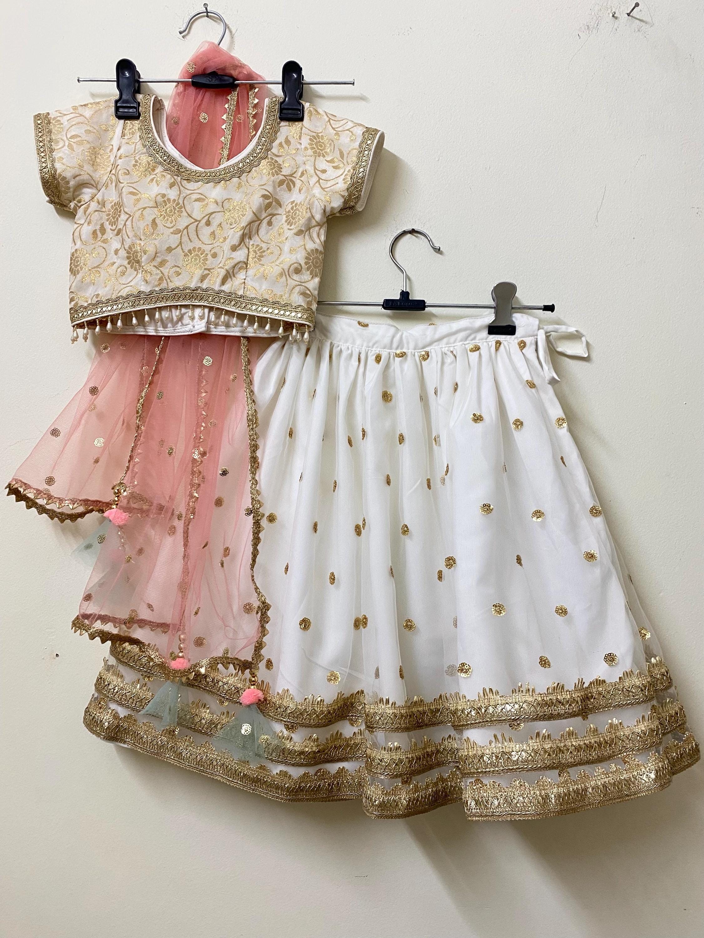 Peach and Gold Indian Outfit - Etsy