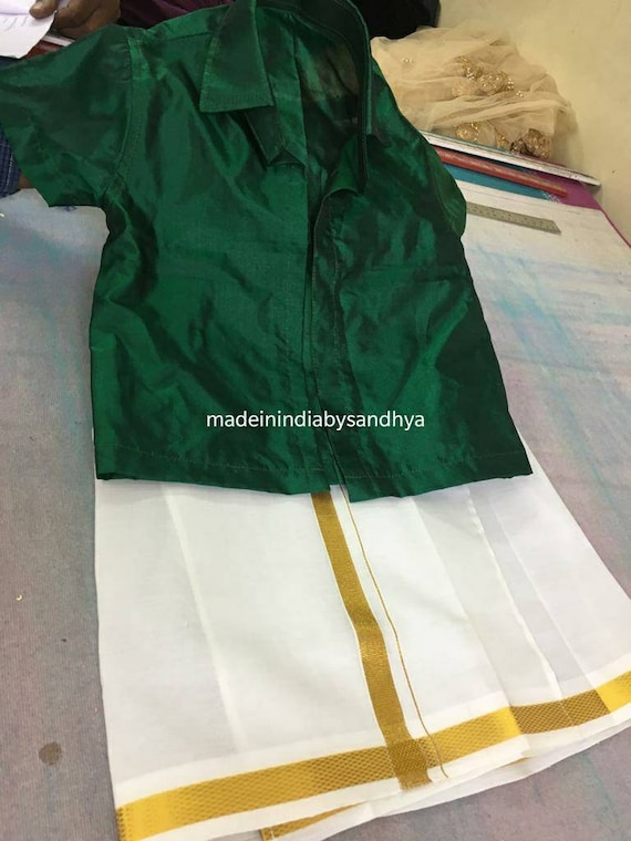 Indian Outfits for Baby Boys Mundu Dhoti Dress - Etsy Israel