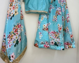 kids floral lehenga choli for girls floral dress Toddlers Indian ethnic outfit