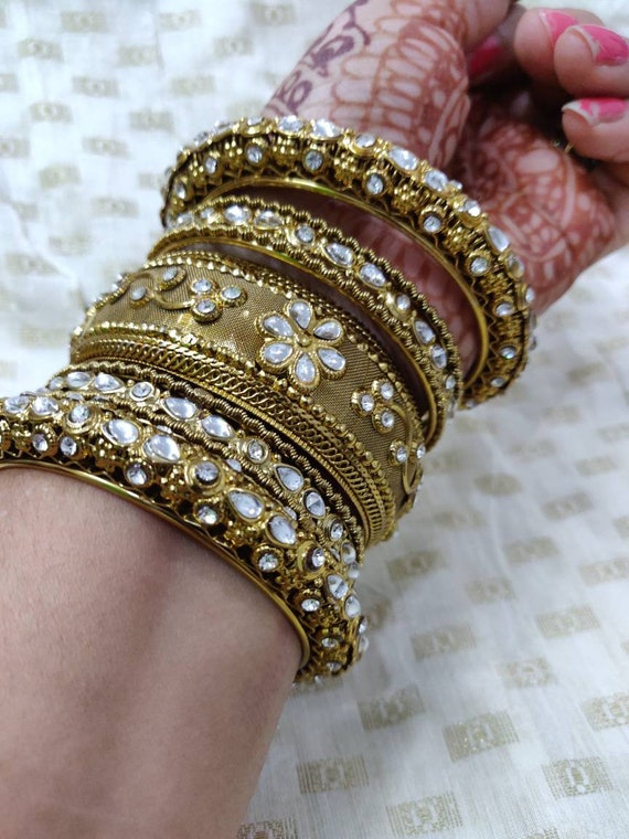 silver metal bangles