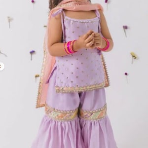 kids indianwear girl Sharara Gharara kurta suit set in USA baby ethnic wear