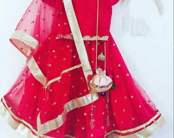 Custom Kids Lehenga Choli: Indian Ethnic Dress, Flower Girl Lengha