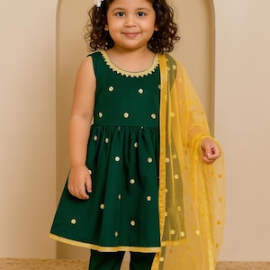 Toddler kids salwar suit dupatta Anarkali