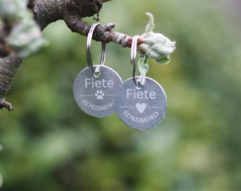 Hundemarke Tiermarke aus Aluminium personalisiert graviert