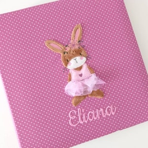 Photo album &quot;HASEN-mädchen&quot; Dots mauve