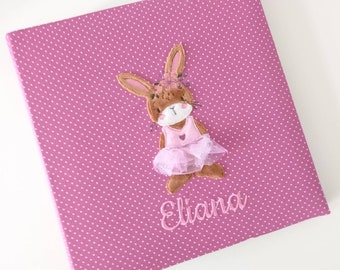 Photo album "RABBIT-girl" dots mauve