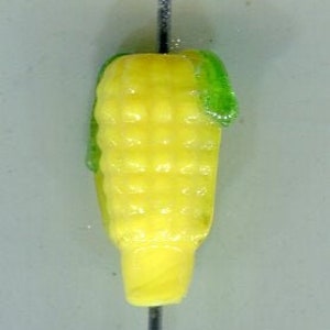 10 perlas de diseño de vidrio mazorca de maíz17 x 11 mm