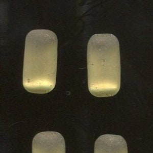 10 Baguette boema Chaton giallo opaco. 10 x 5 millimetri