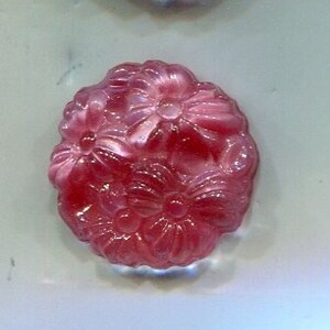 2 Boheemse bloemen cabochon 18 mm oudroze