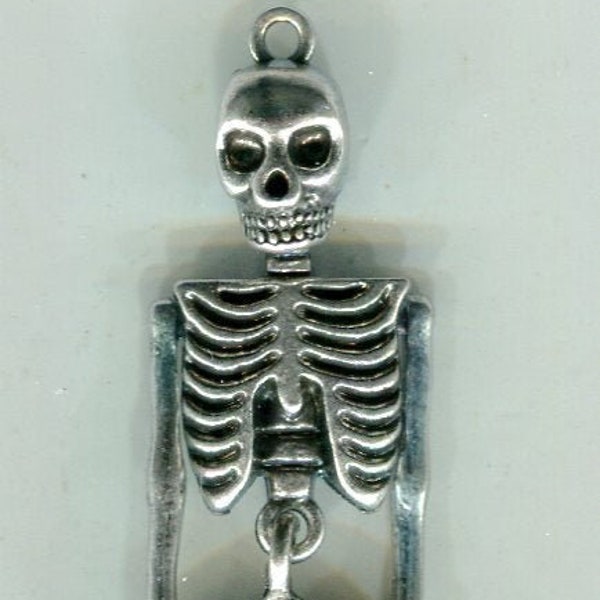 1 Metal Pendant Skelet Mermaid 74 x 19 mm
