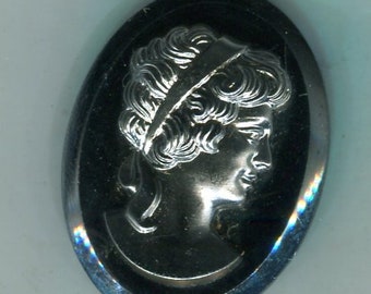 8 Bohemian Cabochon Brown Marble Optic 14 x 10 mm