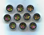 2 Bohemian star cut Chaton iridis 15 mm