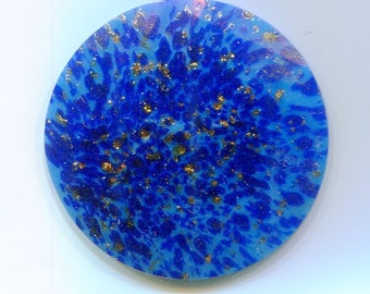 1 bohemien sfaccettato rotondo cabochon 40 mm lapis lazuli ottica