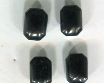 12 Bohemian Chaton black 7 x 5 mm