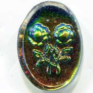 1 Boheemse afbeelding cabochon rozen iridis 18 x 13 mm V3