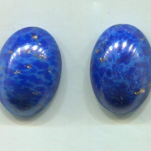 2 Boheemse ovale cabochons lapis lazuli look 18 x 13 mm