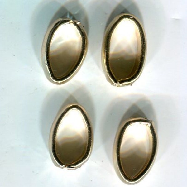 50 Bohemian brass bending rings gold 13 x 8 mm