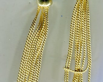 2 metal tassels gold 55 mm