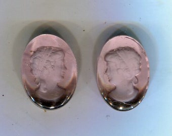 2 cabochon di pietre preziose di Boemia 18 x 13 mm ametista destra. + sinistra