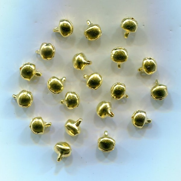 50 Glöckchen gold-farben 8x6 mm