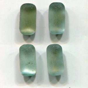 10 baguette bohemia Chaton aqua-blue mate. 10 x 5 mm