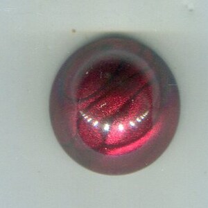 6 Duitse jaren 80 plastic koepel cabochon bordeaux met. 18 mm