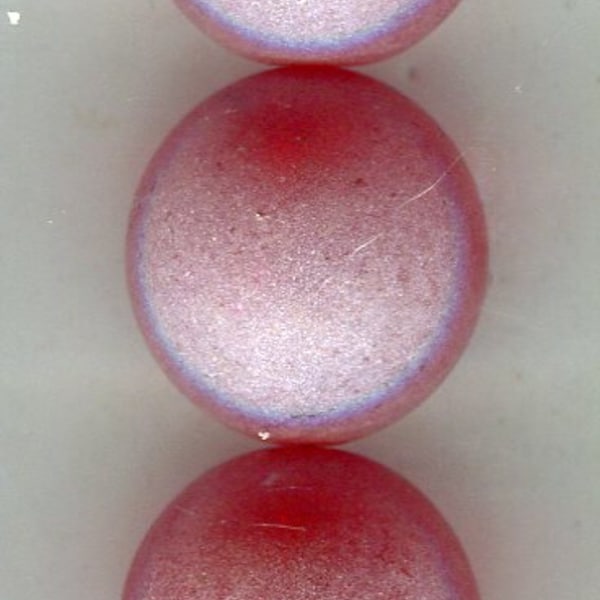 20 deutsche 80er Jahre Kunststoff-Perlen rot matt. 20 mm