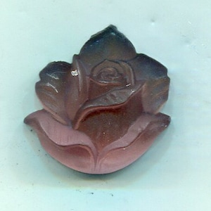 1 motivo de cristal bohemio cabujón rosa púrpura mate 26 mm