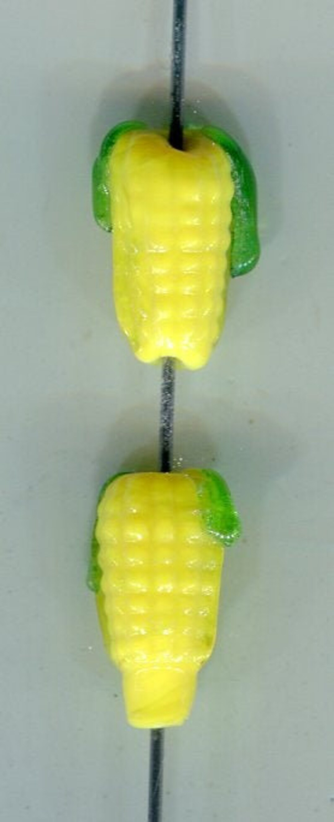 10 Glass Design Beads Corn Cob17 X 11 Mm Etsy