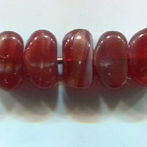 40 Czech glass beads reddish brown 8 x 5 mm