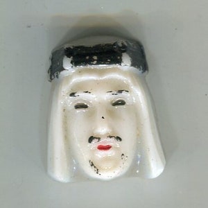 1 Boheemse siersteen cabochon Arabisch wit 22 x 19 mm