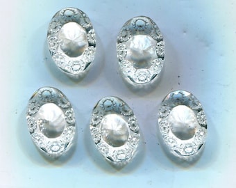 2 Bohemian oval flower chaton crystal 18 x 13 mm