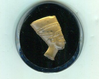 1 gemma cabochon di Boemia Nefertiti 35 mm