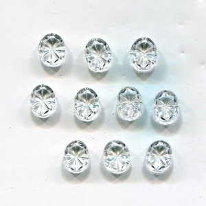 10 Tsjechische ovale stergeslepen cabochonkristallen 10 x 8 mm