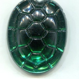 1 Pietra decorativa di Boemia verde tartaruga 25 x 20 mm