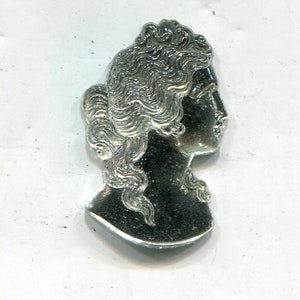 1 Böhmischer Cabochon Zierstein Kamee crystal 27x17 mm