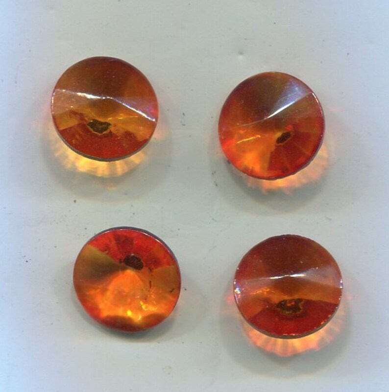 4 Bohemian Rivoli rhinestone chaton 14 mm topas