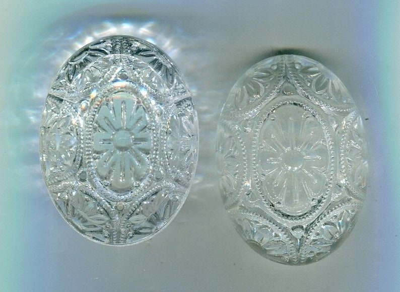 Bohème Orient Mosaïque Cabochon cristal ovale 40 x 30 mm image 1
