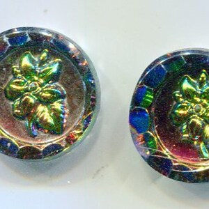 2 cabochon di quadri bohémien viola iridis viola 18 mm