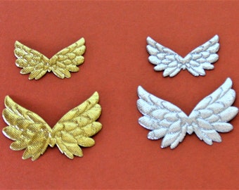 10 or 15 angel wings in gold or silver and in 2 sizes