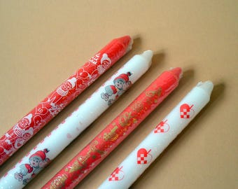 2 velas de calendario danés, velas con números, calendario de Adviento,